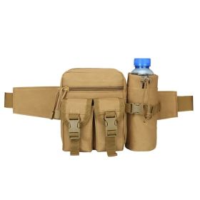 Hiking Cycling Outdoors Waterproof Wearproof Lightweight Waist Bag (Type: Waist Bag, Color: khaki)