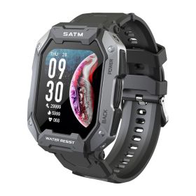 C20 smart watch new 5ATM three proof outdoor sports multi dial electronic step counting heart rate and blood oxygen monitoring (colour: Black)