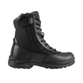 Men's Military Tactical Boots, 8 inch Combat Hiking Work Boots, Lightweight & Breathable Side Zipper Mens Motorcycle Interceptor Trooper Boot (Shoe Size: US 9, size: 8 inch)