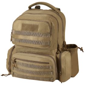 Tactical Range Backpack for 6 Pistols, Gun Backpack with 6 Independent Pistol Bags & 10 Magazines, Pistol Backpack for Outdoor Hunting Shooting (Item Size: 42 x 23 x 48 cm, product color: Brown)